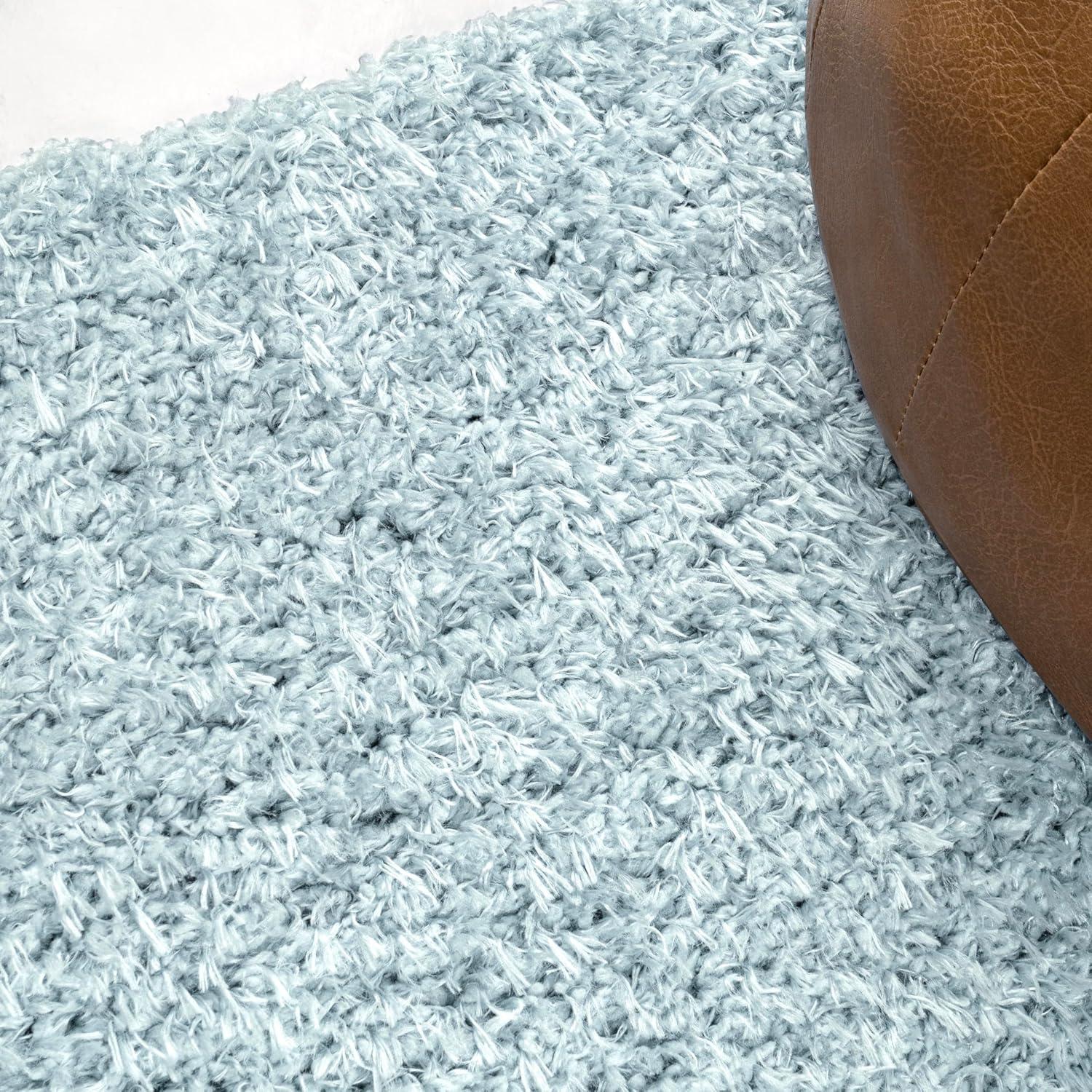 image:imageJONATHAN Y Machine Washable Light Blue Indoor Area Rug 3X5 ft Clayton Coastal Solid Glam Shag for Living Room Bedroom Kitchen Office EasyCleaning PetFriendly NonShedding WSH400E3Light Blue
