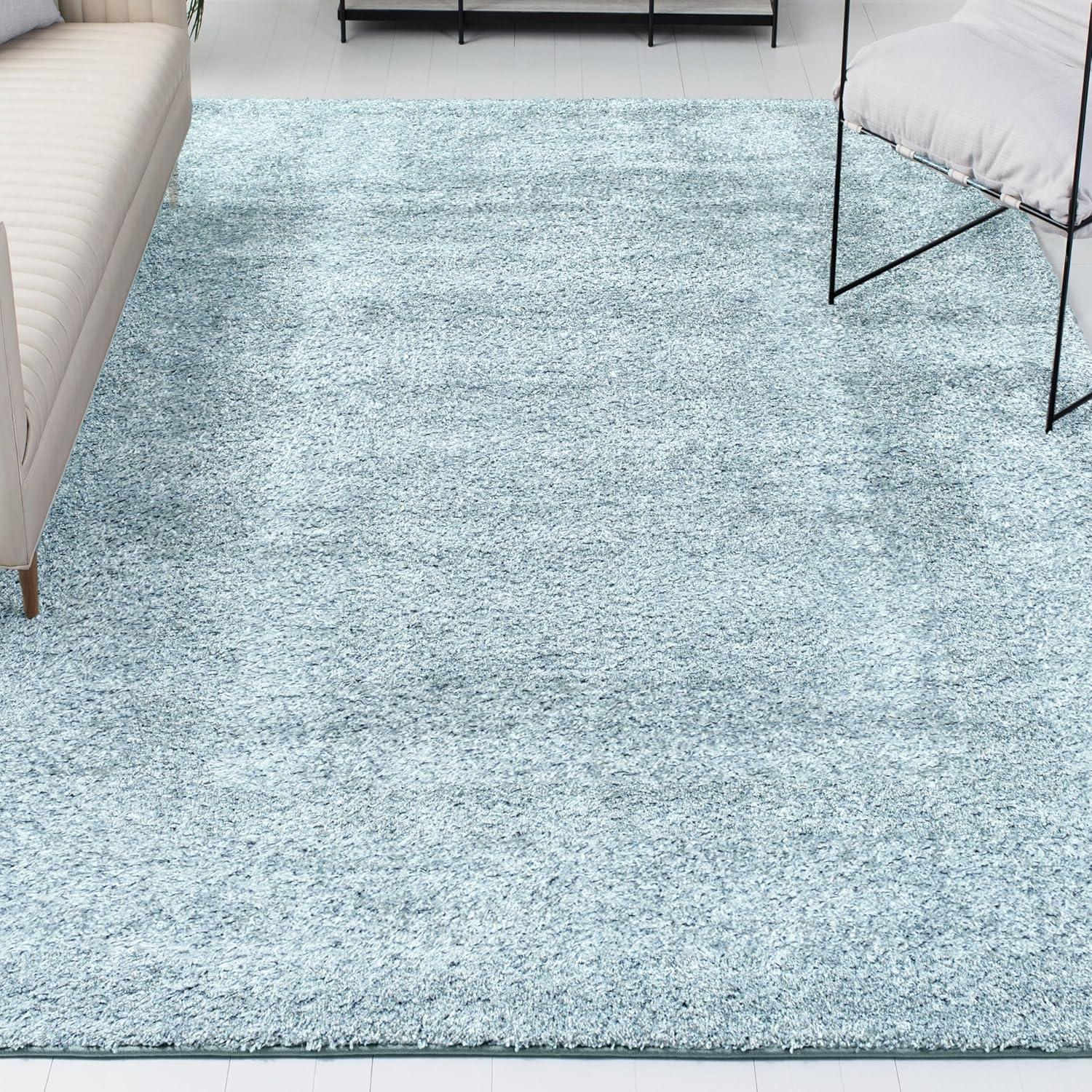 image:imageJONATHAN Y Machine Washable Light Blue Indoor Area Rug 3X5 ft Clayton Coastal Solid Glam Shag for Living Room Bedroom Kitchen Office EasyCleaning PetFriendly NonShedding WSH400E3Light Blue