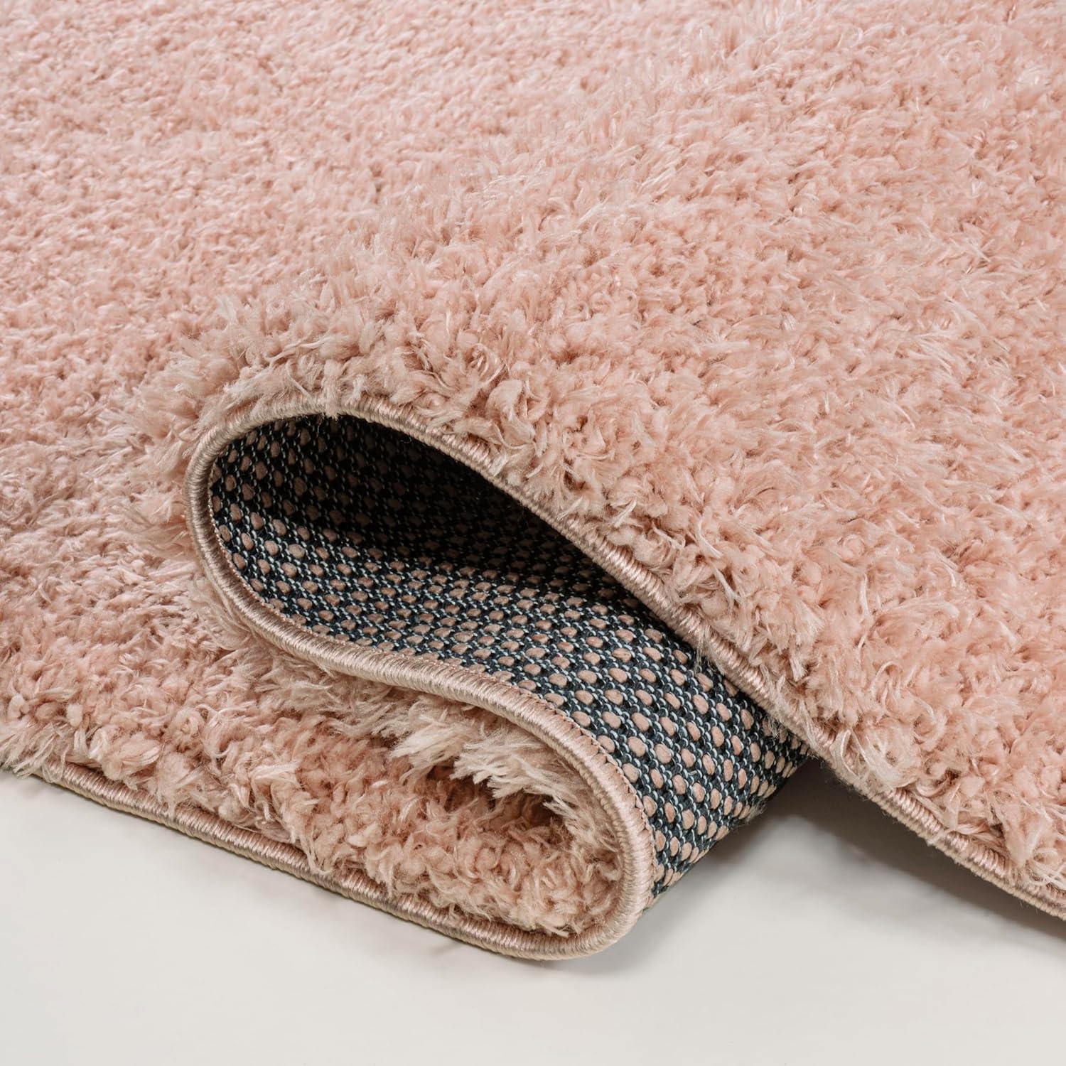 image:imageJONATHAN Y Machine Washable Light Blue Indoor Area Rug 3X5 ft Clayton Coastal Solid Glam Shag for Living Room Bedroom Kitchen Office EasyCleaning PetFriendly NonShedding WSH400E3Pink