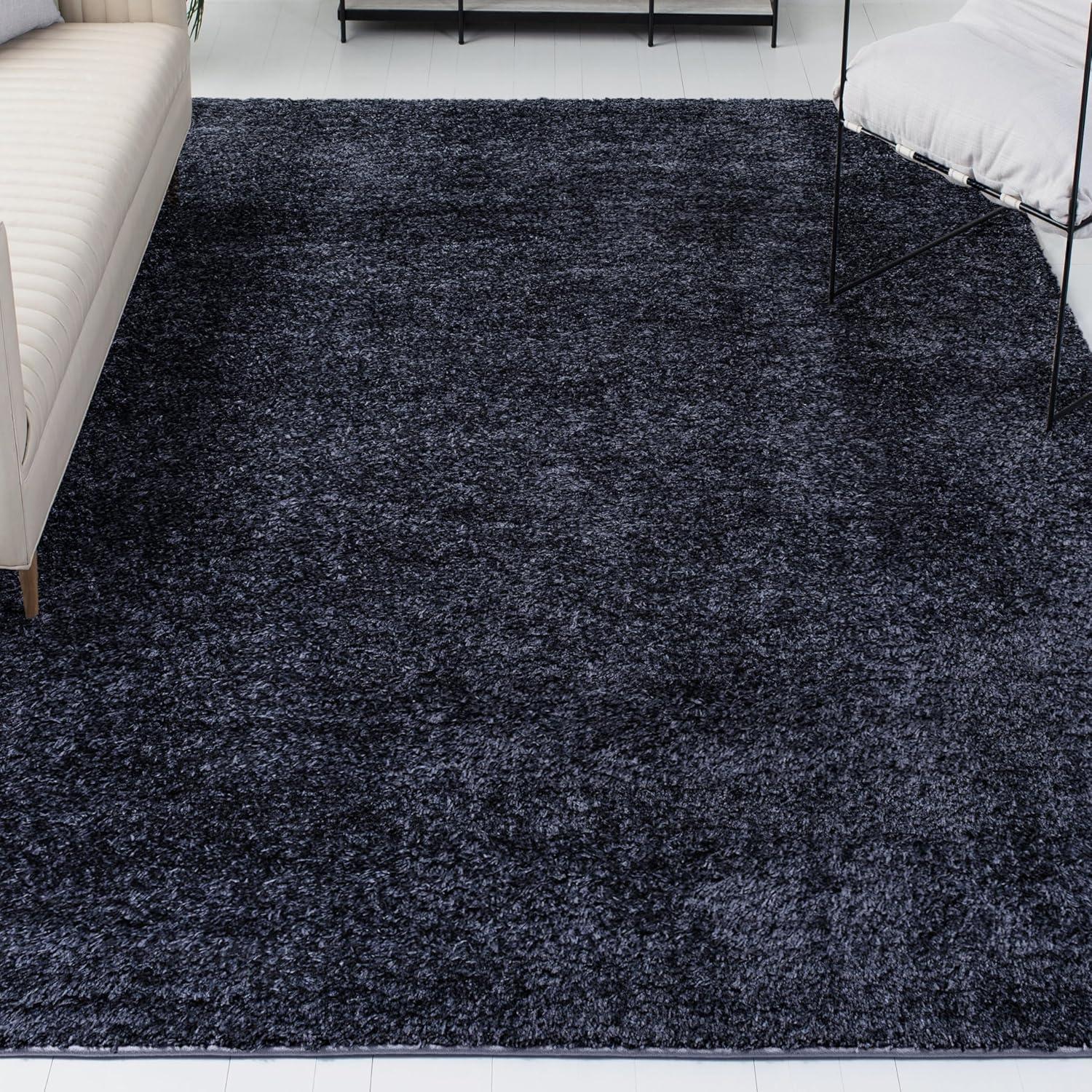 image:imageJONATHAN Y Machine Washable Light Blue Indoor Area Rug 3X5 ft Clayton Coastal Solid Glam Shag for Living Room Bedroom Kitchen Office EasyCleaning PetFriendly NonShedding WSH400E3Navy