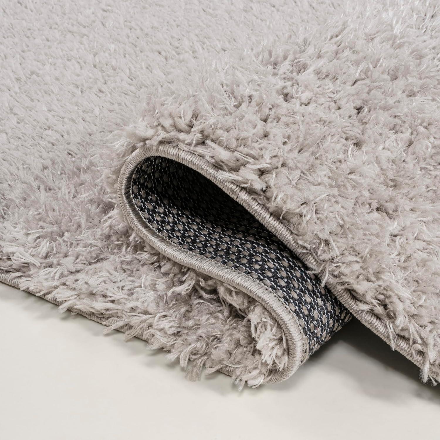 image:imageJONATHAN Y Machine Washable Light Blue Indoor Area Rug 3X5 ft Clayton Coastal Solid Glam Shag for Living Room Bedroom Kitchen Office EasyCleaning PetFriendly NonShedding WSH400E3Light Gray