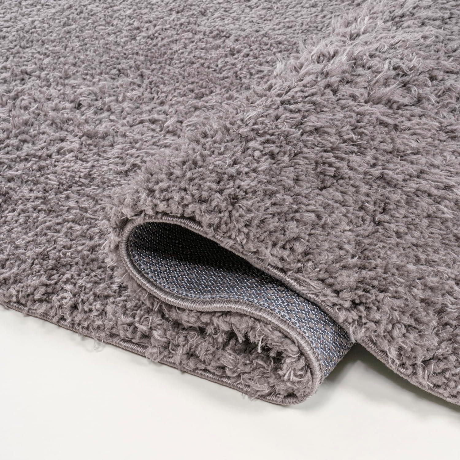 image:imageJONATHAN Y Machine Washable Light Blue Indoor Area Rug 3X5 ft Clayton Coastal Solid Glam Shag for Living Room Bedroom Kitchen Office EasyCleaning PetFriendly NonShedding WSH400E3Grey