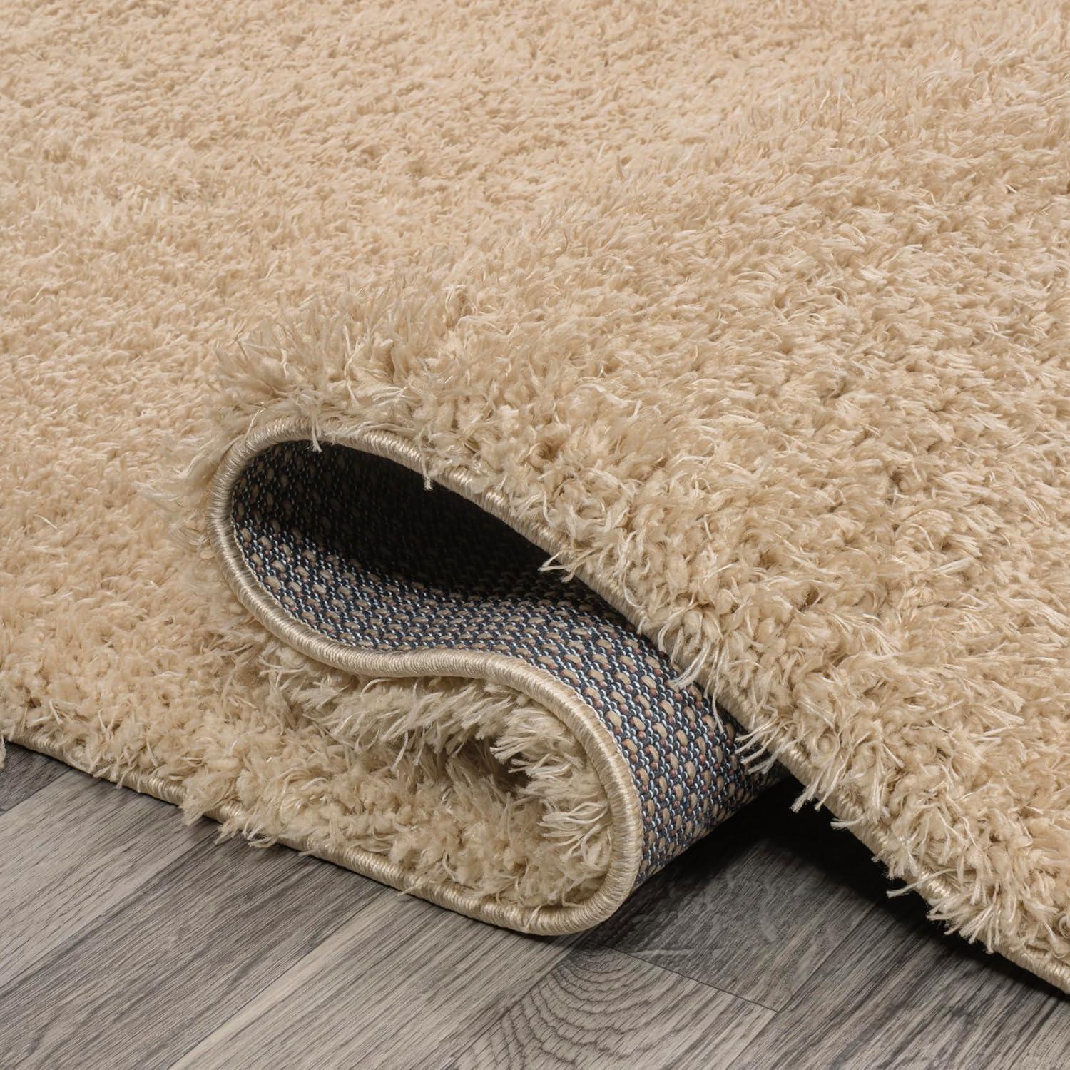 image:imageJONATHAN Y Machine Washable Light Blue Indoor Area Rug 3X5 ft Clayton Coastal Solid Glam Shag for Living Room Bedroom Kitchen Office EasyCleaning PetFriendly NonShedding WSH400E3Ivory