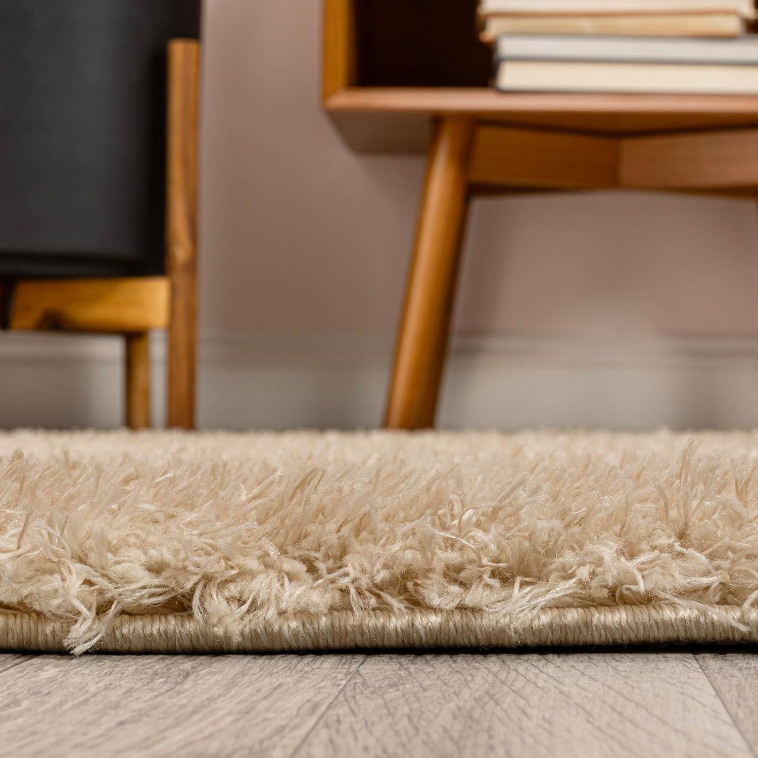 image:imageJONATHAN Y Machine Washable Light Blue Indoor Area Rug 3X5 ft Clayton Coastal Solid Glam Shag for Living Room Bedroom Kitchen Office EasyCleaning PetFriendly NonShedding WSH400E3Ivory