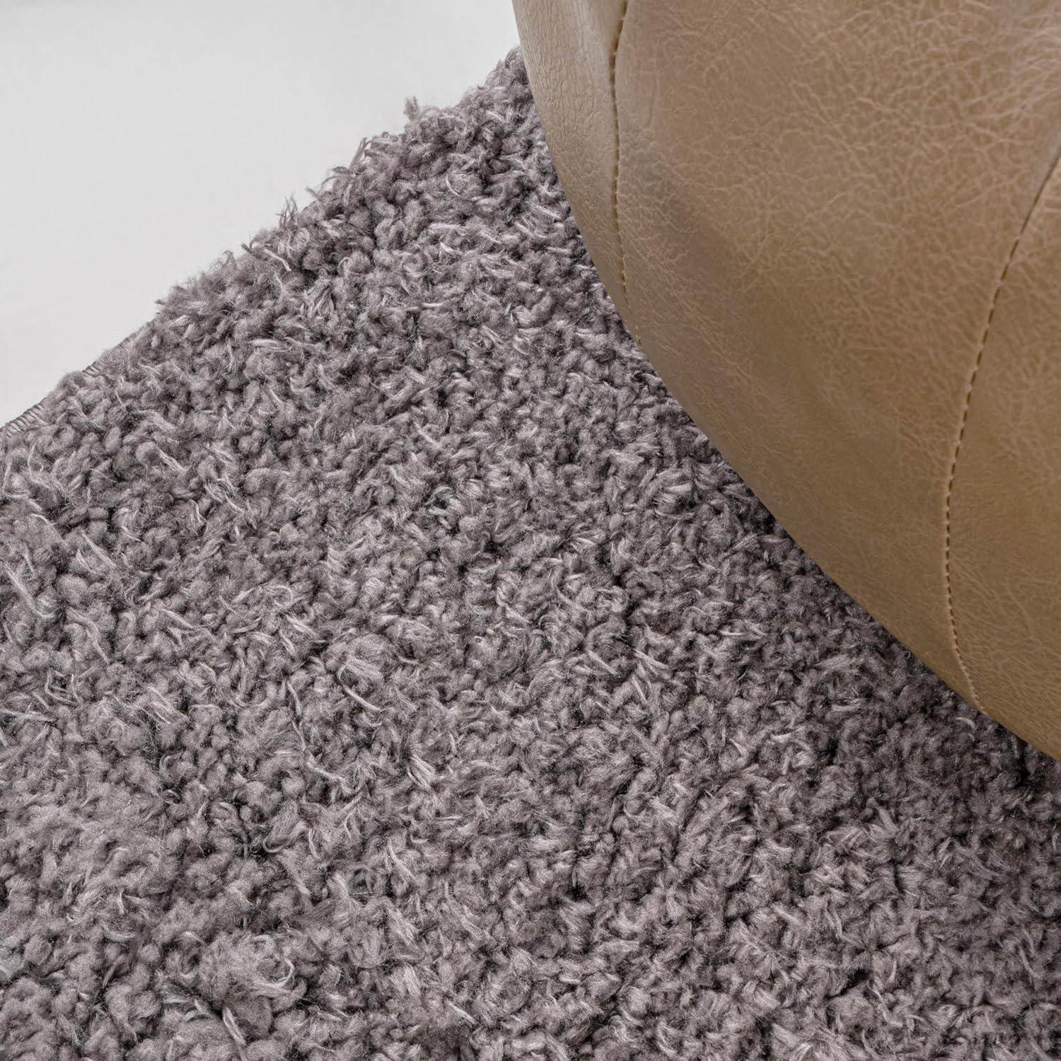 image:imageJONATHAN Y Machine Washable Light Blue Indoor Area Rug 3X5 ft Clayton Coastal Solid Glam Shag for Living Room Bedroom Kitchen Office EasyCleaning PetFriendly NonShedding WSH400E3Grey