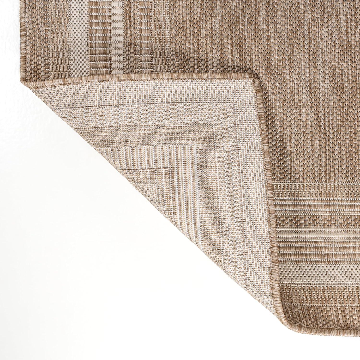 image:imageJONATHAN Y Pinstripe Border Indoor Outdoor Area Rug 3X5 BeigeCream Lido Traditional Casual for Backyard Patio Porch EasyCleaning High Traffic PetFriendly NonShedding TSN210A3710 x 10 Rectangular