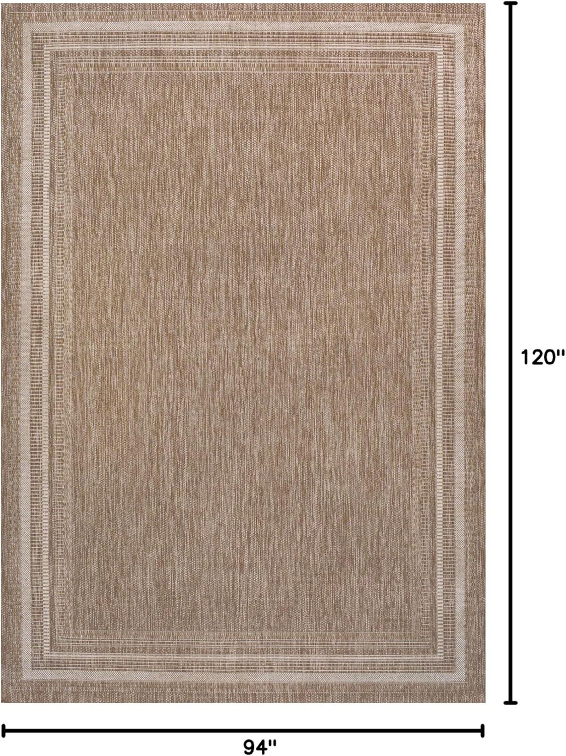 image:imageJONATHAN Y Pinstripe Border Indoor Outdoor Area Rug 3X5 BeigeCream Lido Traditional Casual for Backyard Patio Porch EasyCleaning High Traffic PetFriendly NonShedding TSN210A3710 x 10 Rectangular