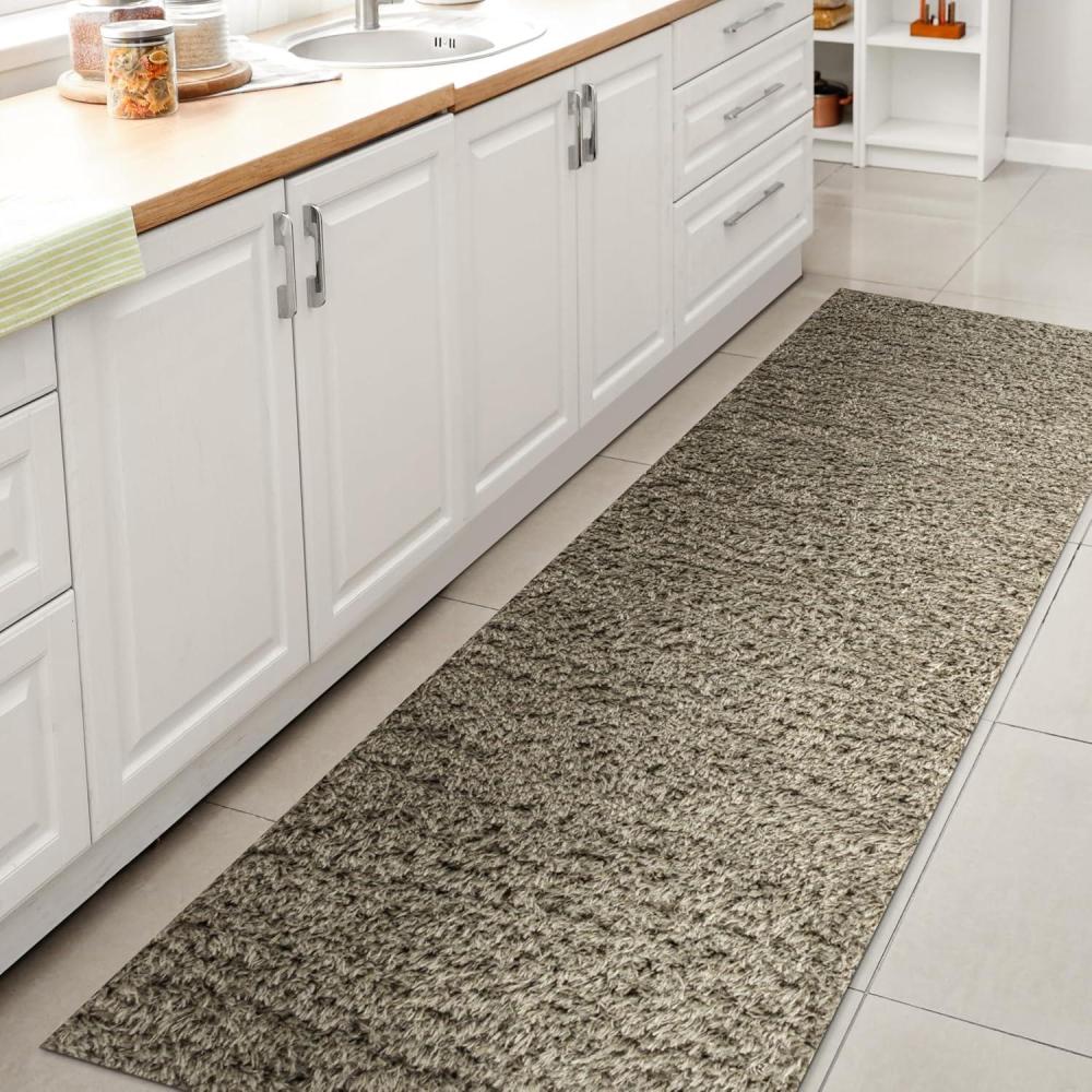 image:imageJONATHAN Y Machine Washable Light Blue Indoor Area Rug 3X5 ft Clayton Coastal Solid Glam Shag for Living Room Bedroom Kitchen Office EasyCleaning PetFriendly NonShedding WSH400E3Green