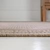 JONATHAN Y Border Stripe Indoor Outdoor Area Rug 3X5 Beige/Cream, Beckett Classic Casual for Backyard, Patio, Porch, Easy-Cleaning, High Traffic, Pet-Friendly, Non-Shedding (TSN208A-3)(2′ x 7’10” (Runner))