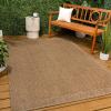 JONATHAN Y Easy Jute Rustic Indoor Outdoor Area Rug Beige 5X8, Luma Border Solid Color for Backyard, Patio, Easy-Cleaning, High Traffic, Pet-Friendly, Hose Washable, Non-Shedding FXV101A-5(Natural)