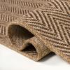 JONATHAN Y Easy Jute Rustic Indoor Outdoor Area Rug Brown 5X8, Rowena Herringbone for Backyard, Patio, Easy-Cleaning, High Traffic, Pet-Friendly, Hose Washable, Non-Shedding FXV203B-5(Brown)