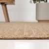 JONATHAN Y Easy Jute Rustic Indoor Outdoor Area Rug Natural 5X8, Maxine Border Rib for Backyard, Patio, Easy-Cleaning, High Traffic, Pet-Friendly, Hose Washable, Non-Shedding FXV202A-5(Beige)