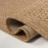 JONATHAN Y Easy Jute Rustic Indoor Outdoor Area Rug Natural 5X8, Maxine Border Rib for Backyard, Patio, Easy-Cleaning, High Traffic, Pet-Friendly, Hose Washable, Non-Shedding FXV202A-5(Natural)