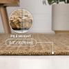 JONATHAN Y Easy Jute Rustic Indoor Outdoor Area Rug Natural 5X8, Maxine Border Rib for Backyard, Patio, Easy-Cleaning, High Traffic, Pet-Friendly, Hose Washable, Non-Shedding FXV202A-5(Brown)