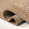 JONATHAN Y Easy Jute Rustic Indoor Outdoor Area Rug Natural 5X8, Maxine Border Rib for Backyard, Patio, Easy-Cleaning, High Traffic, Pet-Friendly, Hose Washable, Non-Shedding FXV202A-5(Beige)