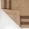 JONATHAN Y Easy Jute Rustic Indoor Outdoor Area Rug Natural/Beige 5X8, Frenzy Border for Backyard, Patio, Easy-Cleaning, High Traffic, Pet-Friendly, Hose Washable, Non-Shedding FXV204A-5(Natural/Brown)