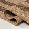 JONATHAN Y Easy Jute Rustic Indoor Outdoor Area Rug Natural/Beige 5X8, Frenzy Border for Backyard, Patio, Easy-Cleaning, High Traffic, Pet-Friendly, Hose Washable, Non-Shedding FXV204A-5(Natural/Brown)