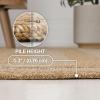 JONATHAN Y Easy Jute Rustic Indoor Outdoor Area Rug Natural/Beige 5X8, Frenzy Border for Backyard, Patio, Easy-Cleaning, High Traffic, Pet-Friendly, Hose Washable, Non-Shedding FXV204A-5(Natural/Beige)