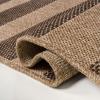 JONATHAN Y Easy Jute Rustic Indoor Outdoor Area Rug Natural/Beige 5X8, Sutton Modern Stripe for Backyard, Patio, Easy-Cleaning, High Traffic, Pet-Friendly, Hose Washable, Non-Shedding FXV205A-5(Natural/Brown)
