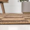 JONATHAN Y Easy Jute Rustic Indoor Outdoor Area Rug Natural/Brown 5X8, Mason Checker for Backyard, Patio, Easy-Cleaning, High Traffic, Pet-Friendly, Hose Washable, Non-Shedding FXV200B-5(Natural/Brown)