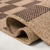 JONATHAN Y Easy Jute Rustic Indoor Outdoor Area Rug Natural/Brown 5X8, Mason Checker for Backyard, Patio, Easy-Cleaning, High Traffic, Pet-Friendly, Hose Washable, Non-Shedding FXV200B-5(Natural/Brown)