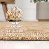 JONATHAN Y Easy Jute Rustic Indoor Outdoor Area Rug Natural/Brown 5X8, Mason Checker for Backyard, Patio, Easy-Cleaning, High Traffic, Pet-Friendly, Hose Washable, Non-Shedding FXV200B-5(Natural/Beige)