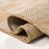 JONATHAN Y Easy Jute Rustic Indoor Outdoor Area Rug Natural/Brown 5X8, Mason Checker for Backyard, Patio, Easy-Cleaning, High Traffic, Pet-Friendly, Hose Washable, Non-Shedding FXV200B-5(Natural/Beige)