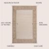 JONATHAN Y Geometric Border Indoor Outdoor Area Rug 3X5 Cream/Beige, Athena Classic for Backyard, Patio, Porch, Easy-Cleaning, High Traffic, Pet-Friendly, Non-Shedding (TSN212A-3)(4′ x 6′ (Rectangular))