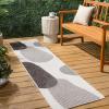 JONATHAN Y Geometric Organic Shapes Indoor Outdoor Area Rug 3X5 Cream/Navy, Zia Modern for Backyard, Patio, Porch, Easy-Cleaning, High Traffic, Pet-Friendly, Non-Shedding (TSN306B-3)(Cream/Black)