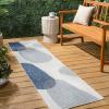 JONATHAN Y Geometric Organic Shapes Indoor Outdoor Area Rug 3X5 Cream/Navy, Zia Modern for Backyard, Patio, Porch, Easy-Cleaning, High Traffic, Pet-Friendly, Non-Shedding (TSN306B-3)(Cream/Navy)