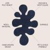 JONATHAN Y Handwoven Wool Periwinkle Blue Shaped Indoor Area Rug, 5×8, Amoeba Contemporary Abstract, Easy-Cleaning for Living Room, Bedroom, Kitchen, Pet Friendly, Non-Shedding (GST100C-5)(Navy)