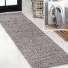 JONATHAN Y Machine Washable Light Blue Indoor Area Rug 3X5 ft, Clayton Coastal Solid Glam Shag for Living Room, Bedroom, Kitchen, Office, Easy-Cleaning, Pet-Friendly, Non-Shedding WSH400E-3(Grey)