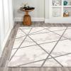 JONATHAN Y Patras Modern Geometric Marbled Ivory/Gray Indoor Area Rug, 3×5, Coastal, Contemporary, Easy-Cleaning for Living Room, Bedroom, Kitchen, Pet Friendly, Non-Shedding (LUX105A-3)(2’11” x 5′ (Rectangular))