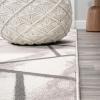 JONATHAN Y Patras Modern Geometric Marbled Ivory/Gray Indoor Area Rug, 3×5, Coastal, Contemporary, Easy-Cleaning for Living Room, Bedroom, Kitchen, Pet Friendly, Non-Shedding (LUX105A-3)(2′ x 8′ (Runner))