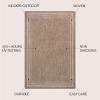 JONATHAN Y Pinstripe Border Indoor Outdoor Area Rug 3X5 Beige/Cream, Lido Traditional Casual for Backyard, Patio, Porch, Easy-Cleaning, High Traffic, Pet-Friendly, Non-Shedding (TSN210A-3)(2’11” x 4’11” (Rectangular))