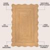 JONATHAN Y Seaside Cottage Scallop Edge Jute Natural Indoor Area Rug, 5×8, Farmhouse, Rustic, Cottage, Easy-Cleaning for Living Room, Bedroom, Kitchen, Non-Shedding (RNF201A-5)(Natural)