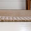 JONATHAN Y Wide Stripe Border Indoor Outdoor Area Rug 3X5 Beige/Cream, Hali Coastal Casual for Backyard, Patio, Porch, Easy-Cleaning, High Traffic, Pet-Friendly, Non-Shedding (TSN211A-3)(2′ x 7’10” (Runner))