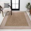 JONATHAN Y Wide Stripe Border Indoor Outdoor Area Rug 3X5 Beige/Cream, Hali Coastal Casual for Backyard, Patio, Porch, Easy-Cleaning, High Traffic, Pet-Friendly, Non-Shedding (TSN211A-3)(5’3″ x 7’7″ (Rectangular))