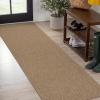 JONATHAN Y Easy Jute Rustic Indoor Outdoor Area Rug Brown 5X8, Rowena Herringbone for Backyard, Patio, Easy-Cleaning, High Traffic, Pet-Friendly, Hose Washable, Non-Shedding FXV203B-5(Beige)