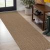 JONATHAN Y Easy Jute Rustic Indoor Outdoor Area Rug Brown 5X8, Rowena Herringbone for Backyard, Patio, Easy-Cleaning, High Traffic, Pet-Friendly, Hose Washable, Non-Shedding FXV203B-5(Brown)