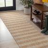 JONATHAN Y Easy Jute Rustic Indoor Outdoor Area Rug Natural/Beige 5X8, Sutton Modern Stripe for Backyard, Patio, Easy-Cleaning, High Traffic, Pet-Friendly, Hose Washable, Non-Shedding FXV205A-5(Natural/Beige)