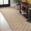 JONATHAN Y Easy Jute Rustic Indoor Outdoor Area Rug Natural/Brown 5X8, Mason Checker for Backyard, Patio, Easy-Cleaning, High Traffic, Pet-Friendly, Hose Washable, Non-Shedding FXV200B-5(Natural/Beige)