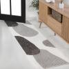 JONATHAN Y Geometric Organic Shapes Indoor Outdoor Area Rug 3X5 Cream/Navy, Zia Modern for Backyard, Patio, Porch, Easy-Cleaning, High Traffic, Pet-Friendly, Non-Shedding (TSN306B-3)(Cream/Black)