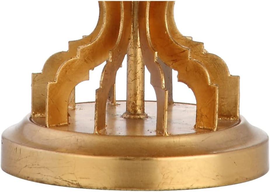 image:imageJONATHAN Y 285 Gold Leaf Sebastian Metal Trellis LED Table Lamp Contemporary Iron Bedside Lamp for Living Room Bedroom White Linen Drum Shade LED Bulb Included JYL3025A