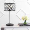 JONATHAN Y 22.5″ Oil Rubbed Bronze 2-Light Crystal and Iron Table Lamp, Modern Glam Bedside Nightstand Lamp with Clear Crystal Spheres, UL Listed, LED Bulbs Included JYL9022A