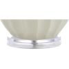 JONATHAN Y 24.5″ Cream Ceramic Table Lamp for Bedroom, Modern Bedside Desk Lamp, White Linen Drum Shade, Fluted Gourd for Living Room, LED Bulb Included (JYL8018C)(Cream)