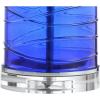 JONATHAN Y 27.5″ Clear Modern Fused Glass Table Lamp Set of 2 for Bedroom Living Room, Coastal Nightstand Bedside Lamp with White Linen Shade, LED Bulbs Included (JYL4016B-SET2)(Cobalt)