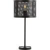JONATHAN Y 25″ Black Minimalist Metal LED Table Lamp, Modern Industrial Iron Desk Lamp for Living Room Bedroom, Round Metal Screen Drum Shade, LED Bulb Included JYL1102A