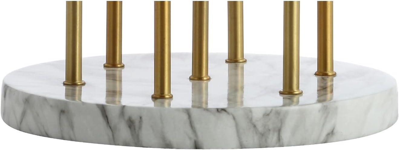 image:imageJONATHAN Y 135 Brass Gold 7Light Modern Metal and Resin Accent Lamp MidCentury Cluster Table Lamp with Marble Base for Living Room Bedroom LED Bulbs Included JYL1060A