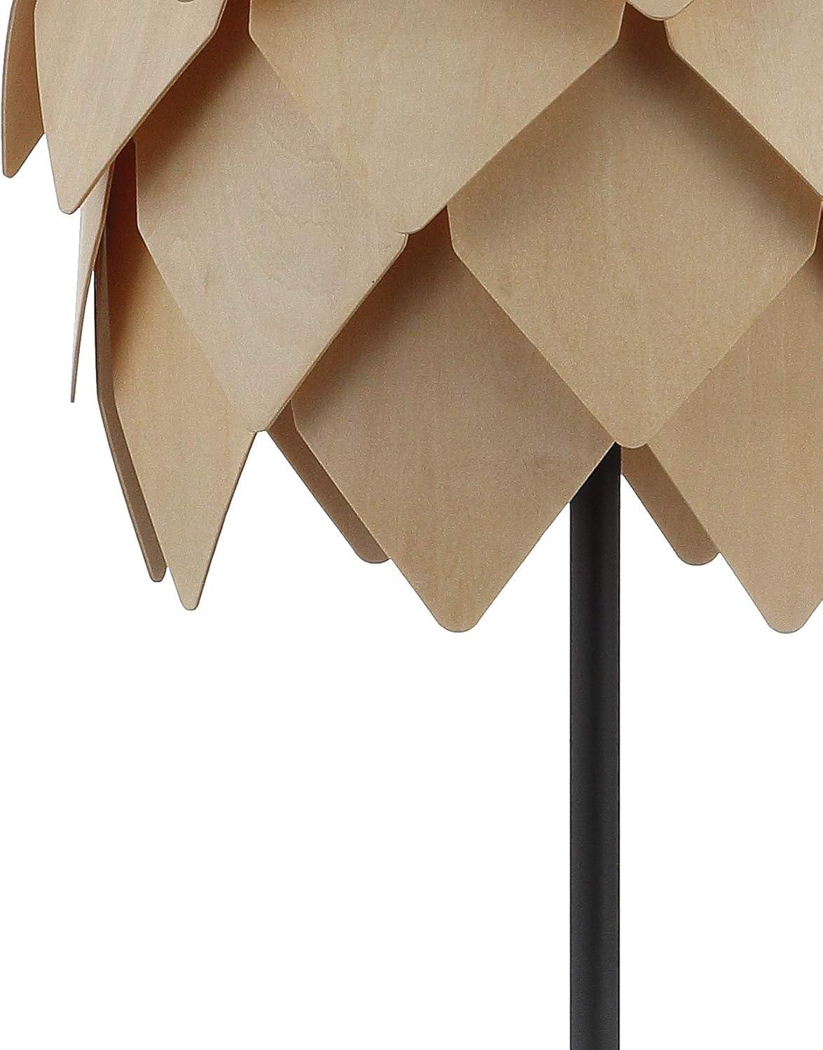 image:imageJONATHAN Y 205 Natural and Black Pinecone Wood and Metal LED Table Lamp Contemporary Organic Modern Scandinavian Desk Lamp for Living Room Bedroom LED Bulb Included JYL6123A